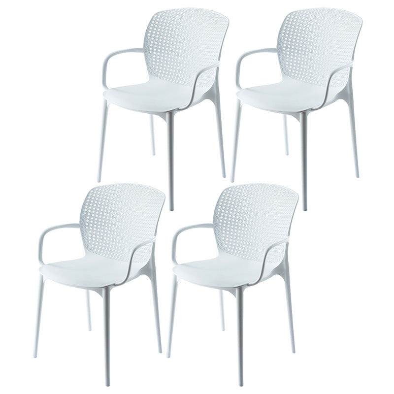 Chaise de salle à manger en plastique de style Glam, chaise de salle à manger au fini mat pour salle à manger