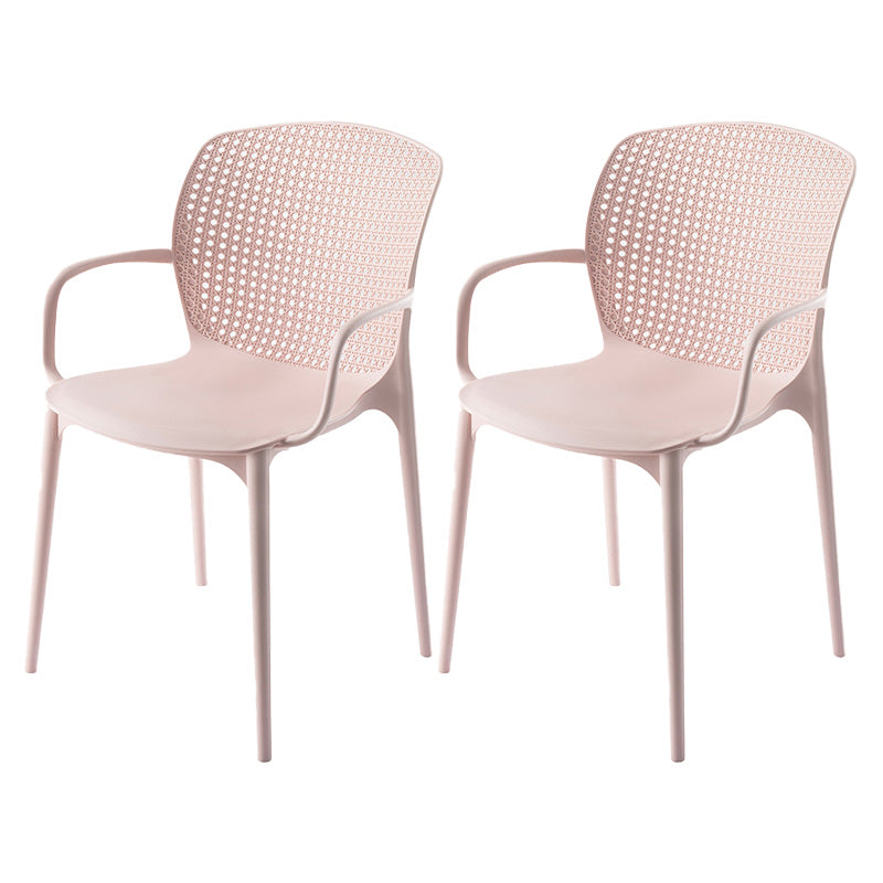 Chaise de salle à manger en plastique de style Glam, chaise de salle à manger au fini mat pour salle à manger