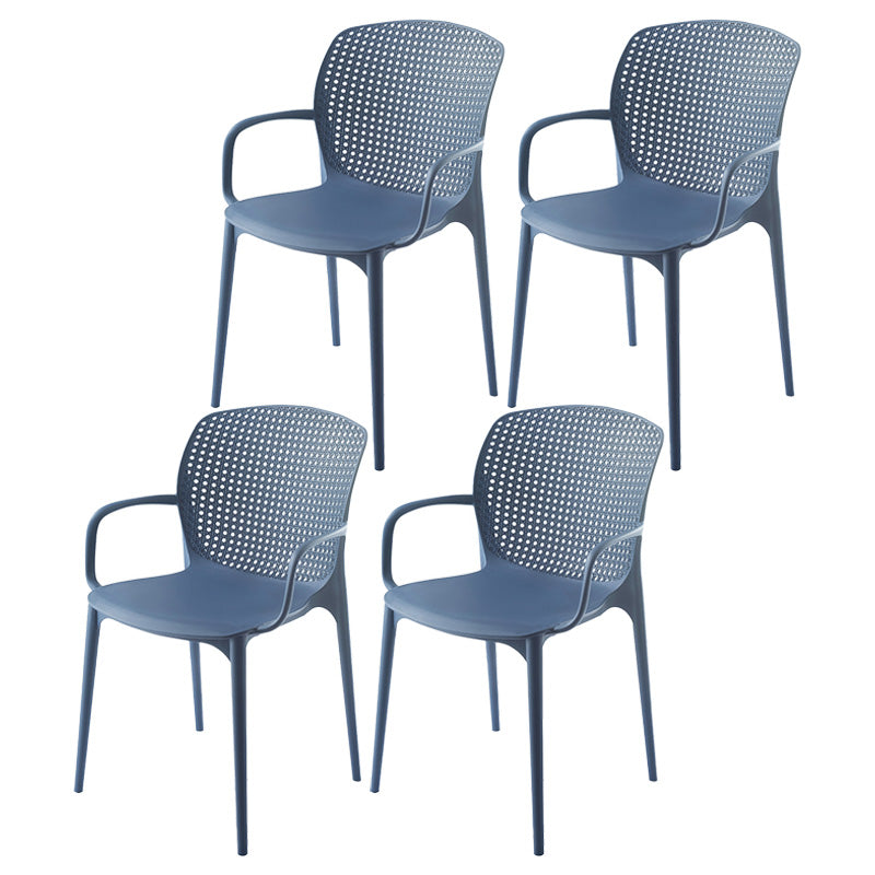 Chaise de salle à manger en plastique de style Glam, chaise de salle à manger au fini mat pour salle à manger