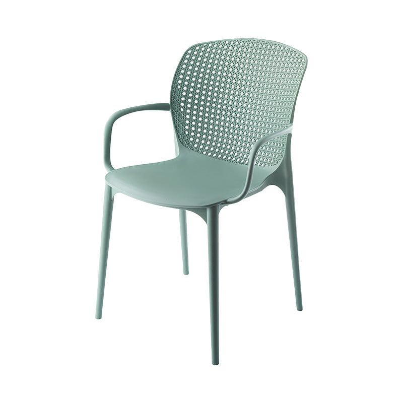 Chaise de salle à manger en plastique de style Glam, chaise de salle à manger au fini mat pour salle à manger