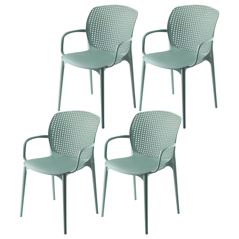 Chaise de salle à manger en plastique de style Glam, chaise de salle à manger au fini mat pour salle à manger