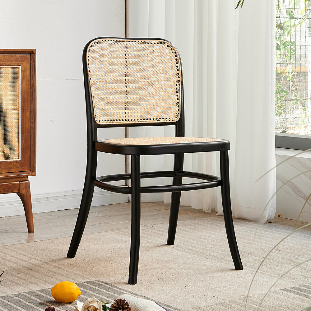 Modern Style Solid Wood Dining Room Kitchen Chair Open Back Side Chairs