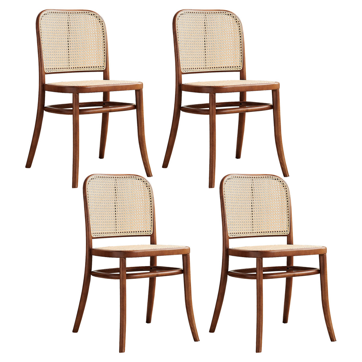 Modern Style Solid Wood Dining Room Kitchen Chair Open Back Side Chairs