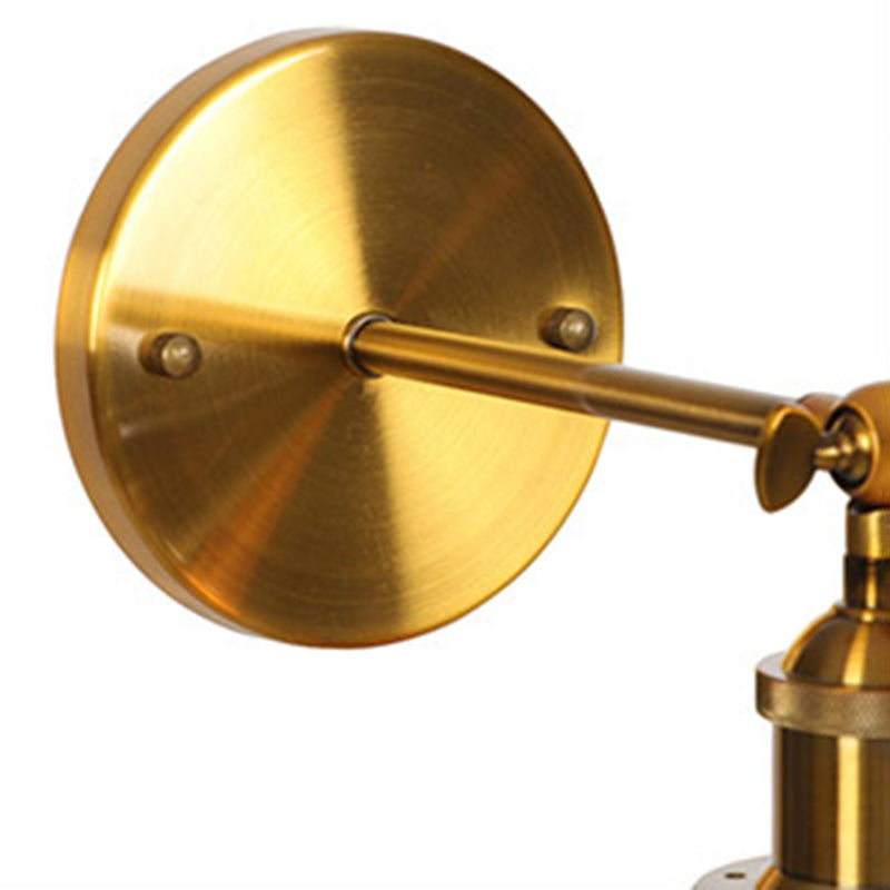 Illuminazione da parete geometrica vetro in stile industriale 1 luce sconce in ottone