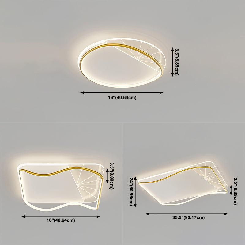 Éclairage de la bouffée de vidange Geometric Flush Mount Light Flush-Mount Light Fixture