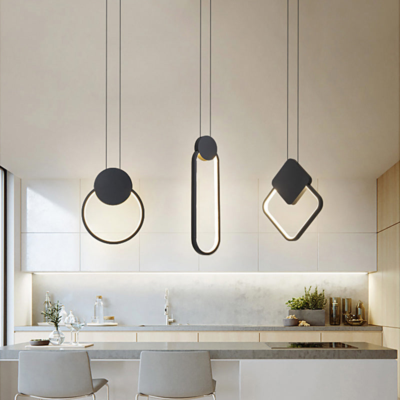 Geometric Suspended Lighting Fixture Modern Pendant Lighting for Dining Room