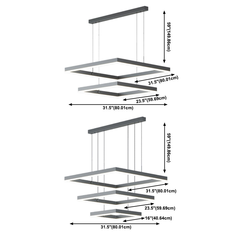 LED simple moderne LED suspendu pendant pour le salon salle à manger