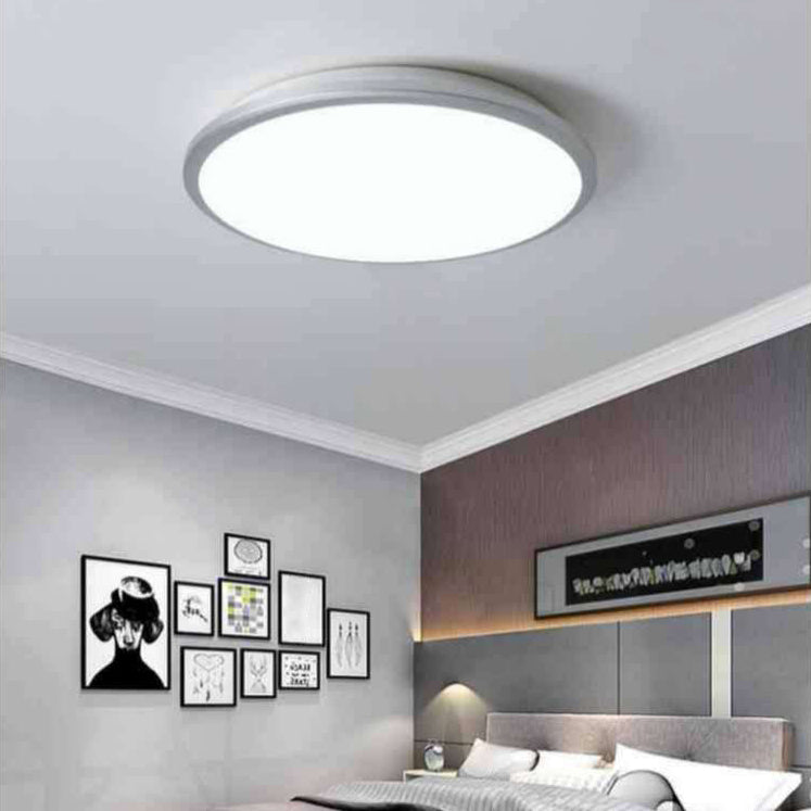 Lampada da soffitto a incasso rotonda di plastica di stile moderno 1-Light