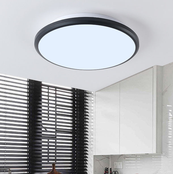 Lampada da soffitto a incasso rotonda di plastica di stile moderno 1-Light