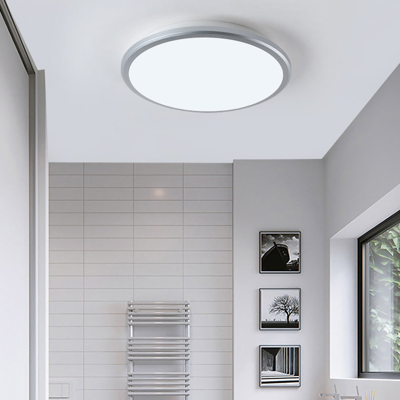 Lampada da soffitto a incasso rotonda di plastica di stile moderno 1-Light