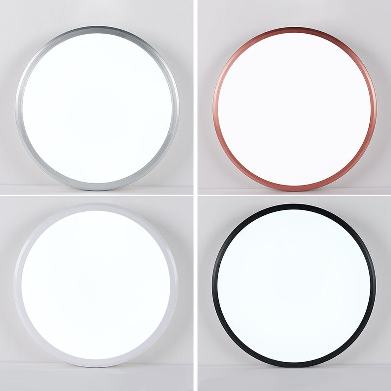 Lampada da soffitto a incasso rotonda di plastica di stile moderno 1-Light