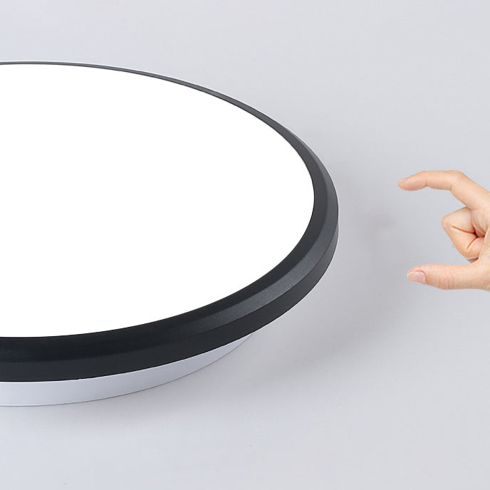 Lampada da soffitto a incasso rotonda di plastica di stile moderno 1-Light