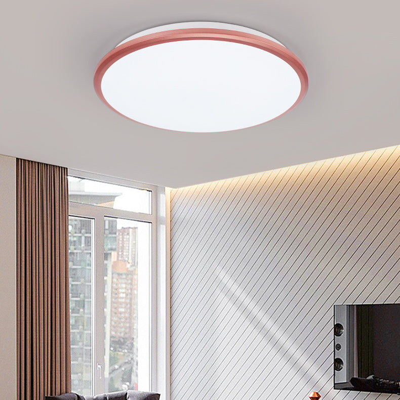 Lampada da soffitto a incasso rotonda di plastica di stile moderno 1-Light