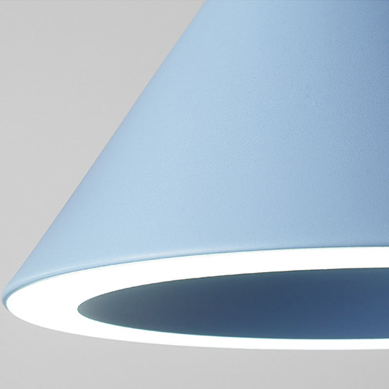 Pendante à cône Lights moderne lampe suspendue en métal 3 pendentif léger en plusieurs couleurs