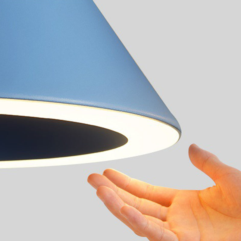 Kegelanhänger Leuchten moderne Hanglampe Metall 3 Licht Anhängerlampe in mehrfarbigem Farben