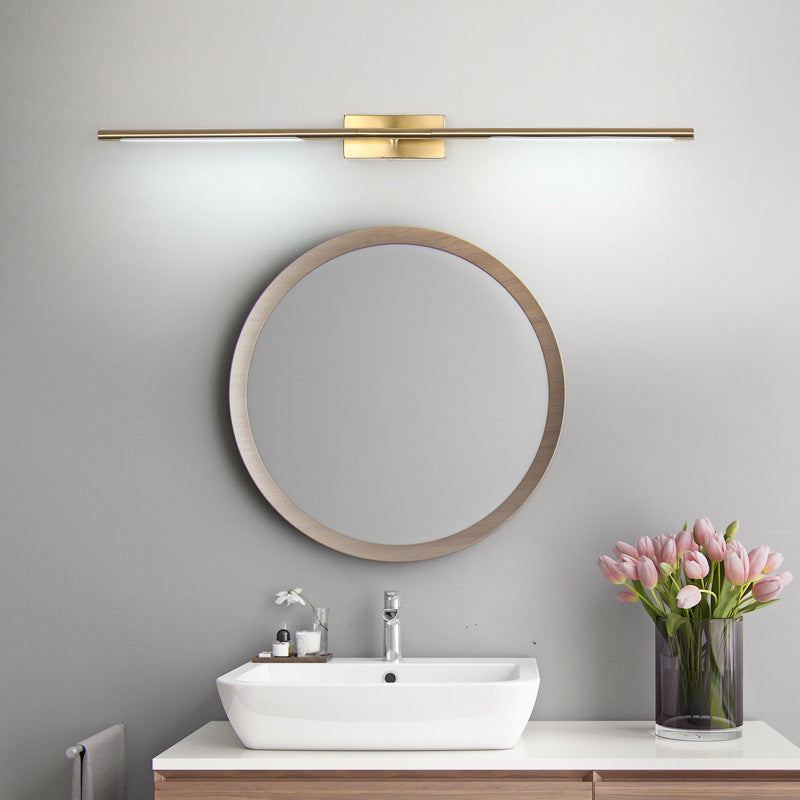 Shade linéaire 1-Light Murce Murce Modern Simple Mirror Murror Murn Lighting in Gold