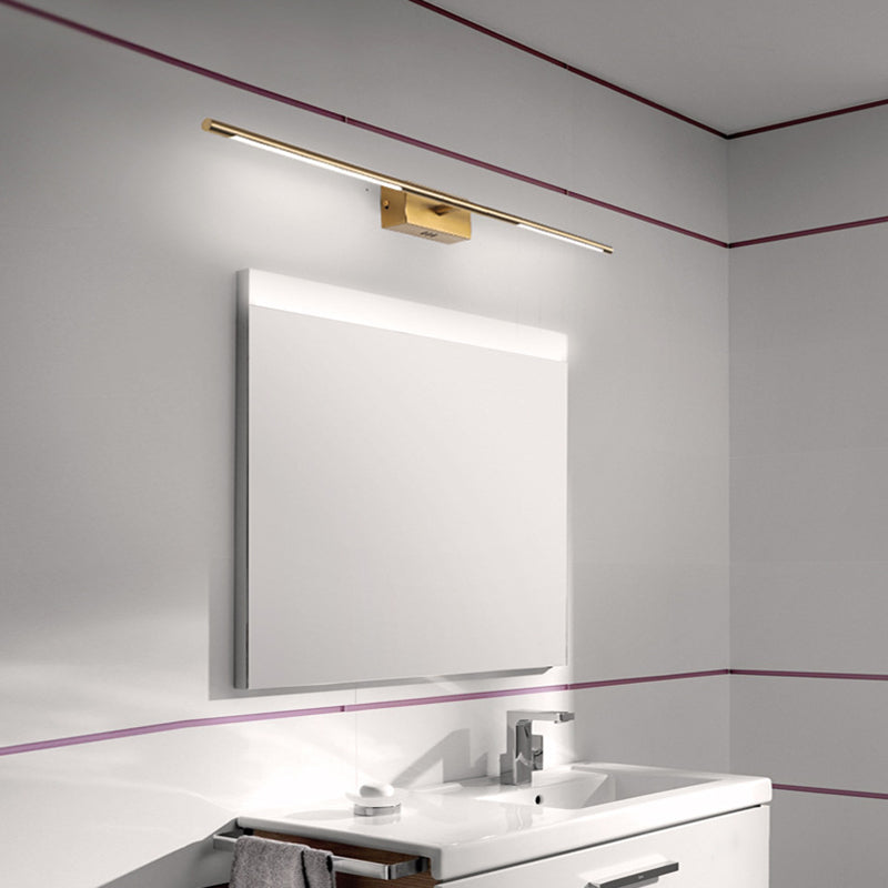 Shade linéaire 1-Light Murce Murce Modern Simple Mirror Murror Murn Lighting in Gold