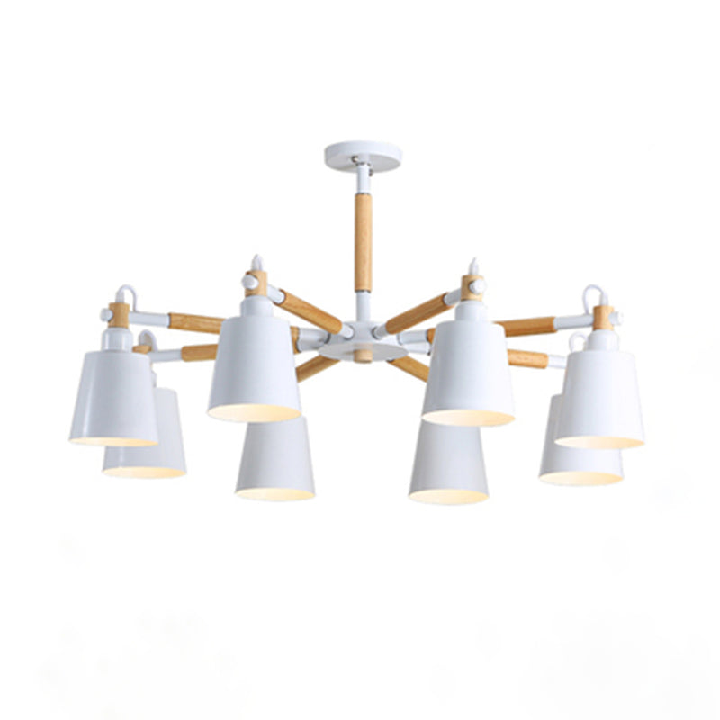 Cônes 6-LIGHTES ARRILLES PROSIBLES MODERNE MODEL METAL Metal Chandelier Lighting
