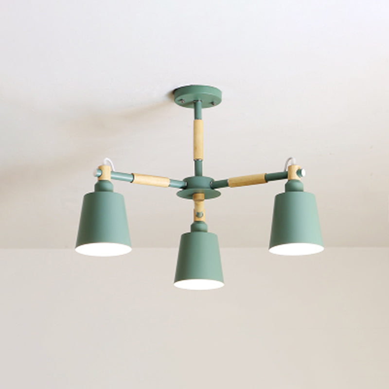 Cônes 6-LIGHTES ARRILLES PROSIBLES MODERNE MODEL METAL Metal Chandelier Lighting