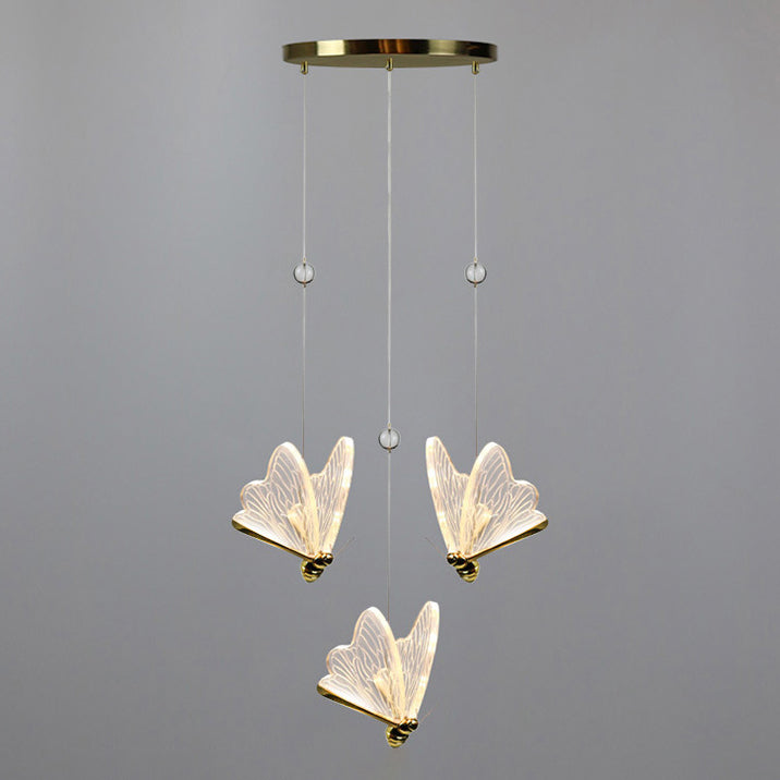 Schmetterling Multi -Lichter HABELEGENLEGENE LEGELPTEIL MODERN ACRYLISCHEN ACRYLISCHEN Pendellicht