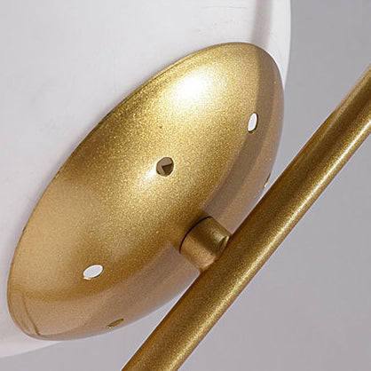 Modern Style Ball Shaped Table Lamp Glass 1 Head Night Table Lamps in Gold