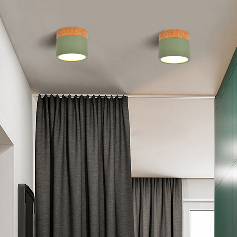 Child Bedroom Nordic Colorful Ceiling Mount Light Macron LED Overhead Lighting