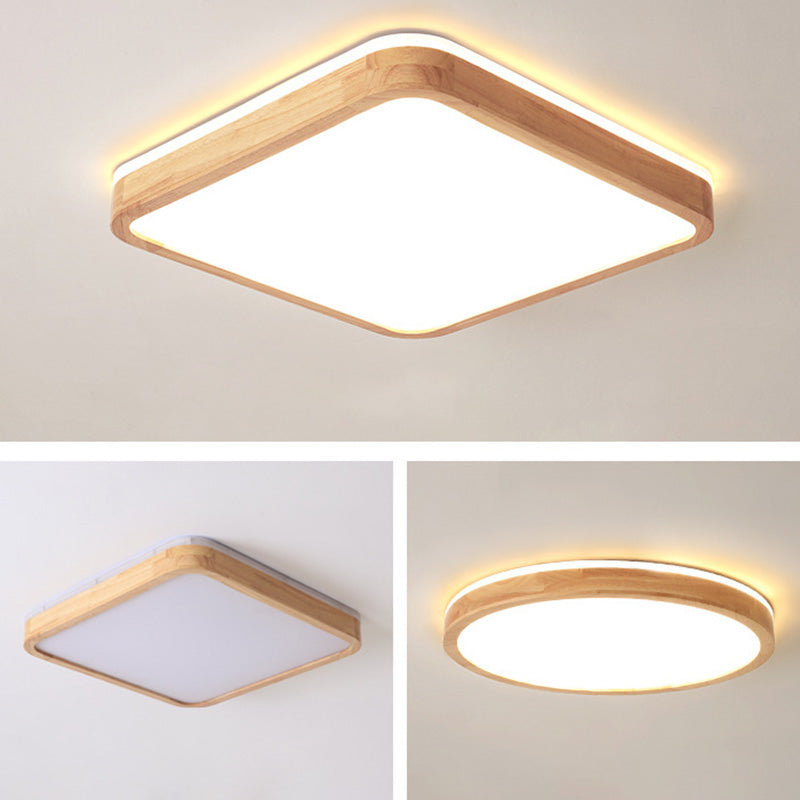 Soporte de montaje de luz de montaje moderno 1-Luz de techo de montaje a ras de la sala de estar con sombra acrílica