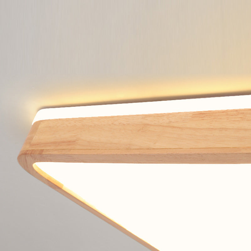 Soporte de montaje de luz de montaje moderno 1-Luz de techo de montaje a ras de la sala de estar con sombra acrílica