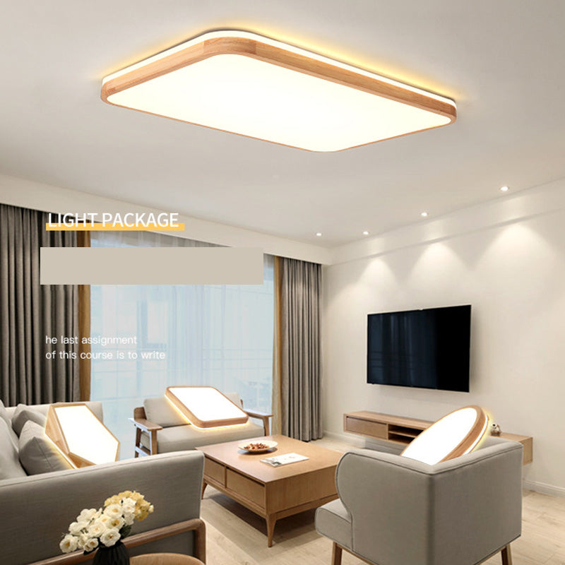 Luminaire encastré moderne à 1 lumière pour salon, plafonnier avec abat-jour en acrylique