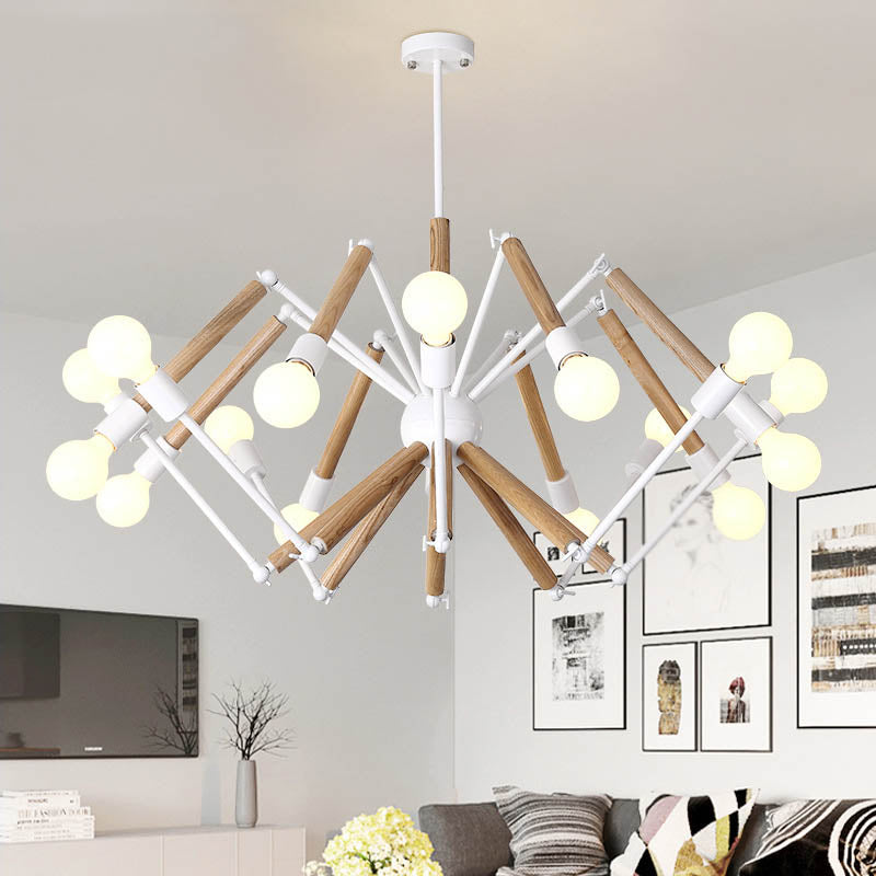 Spider Chandelier Pendant Light Light moderne la lampe à lustre en bronze beige moderne pour le restaurant