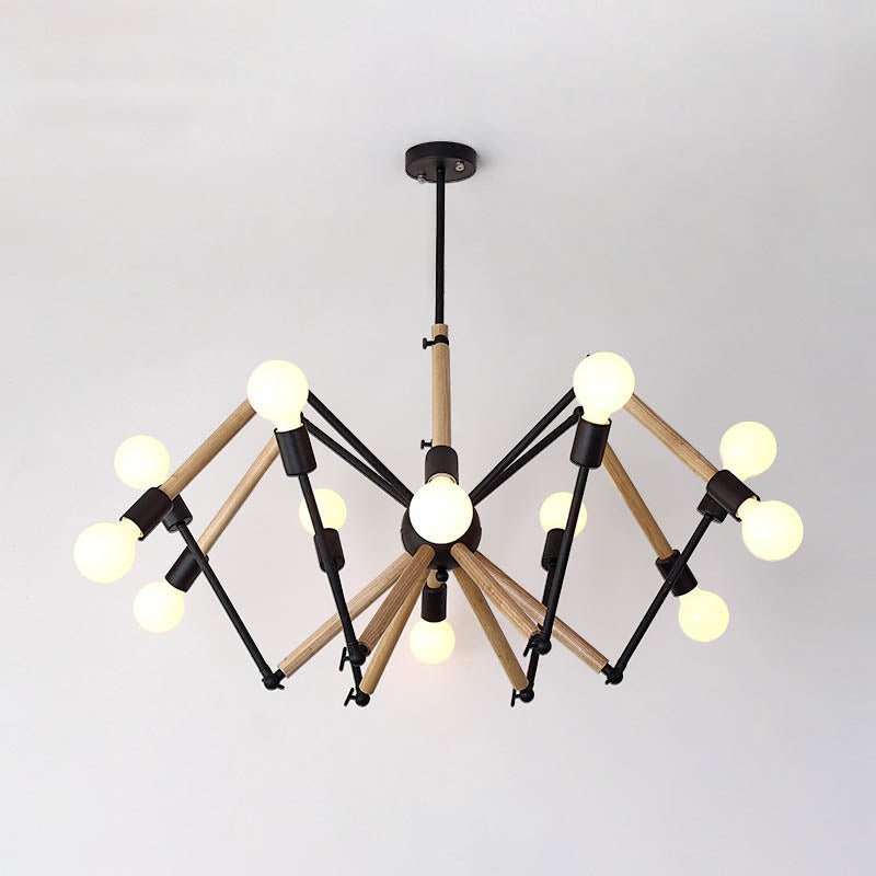 Spider Chandelier Pendant Light Light moderne la lampe à lustre en bronze beige moderne pour le restaurant