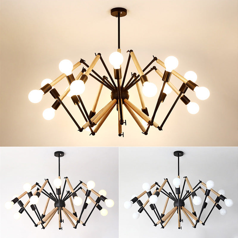 Spider Chandelier Pendant Light Light moderne la lampe à lustre en bronze beige moderne pour le restaurant