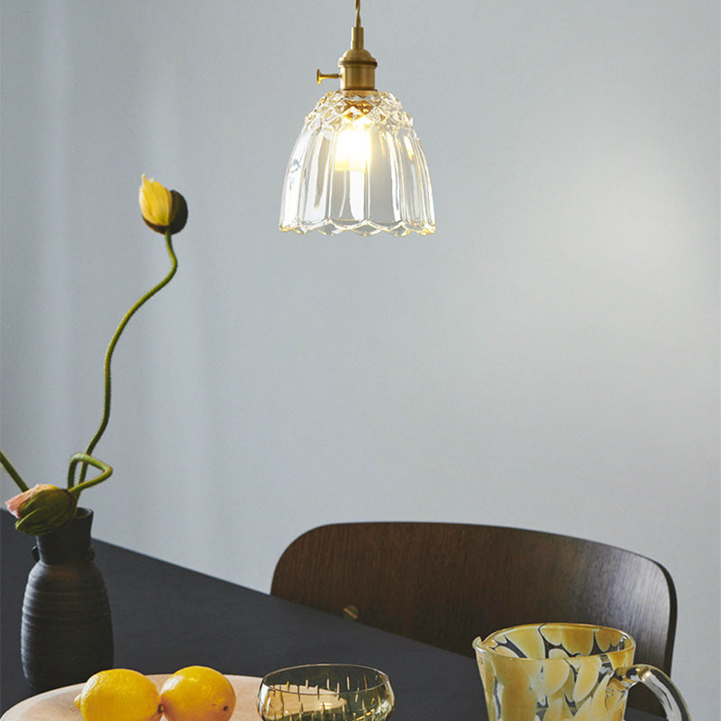 Lampada a sospensione a sospensione a testa singola ottone per cucina il ristorante da cucina