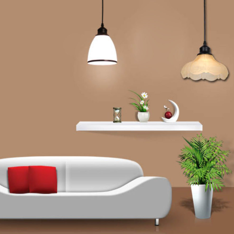 White Glass Hanging Lamps with Glossy Shade Industrial Suspension Pendant