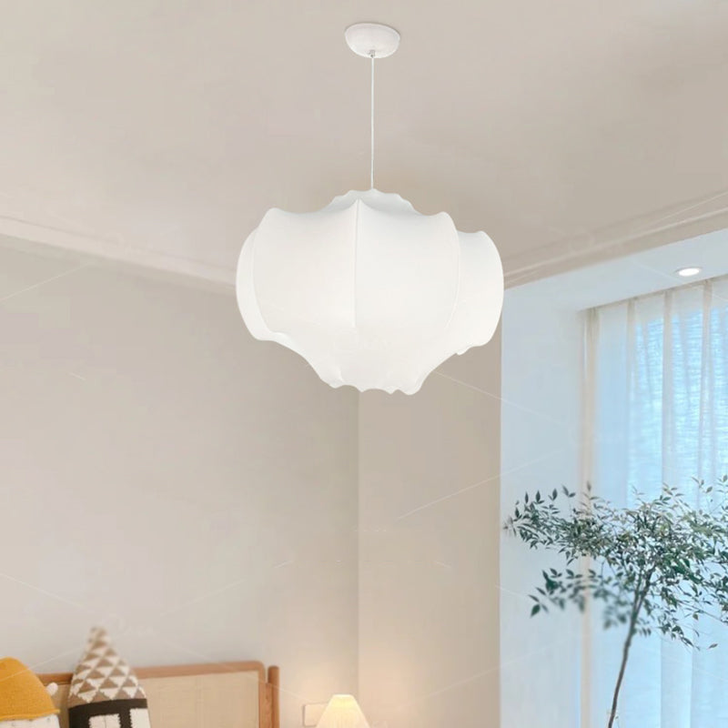 Stoff schattierte Suspension Pendelleuchte leichte nordische Style -Anhänger -Deckenleuchte in Weiß