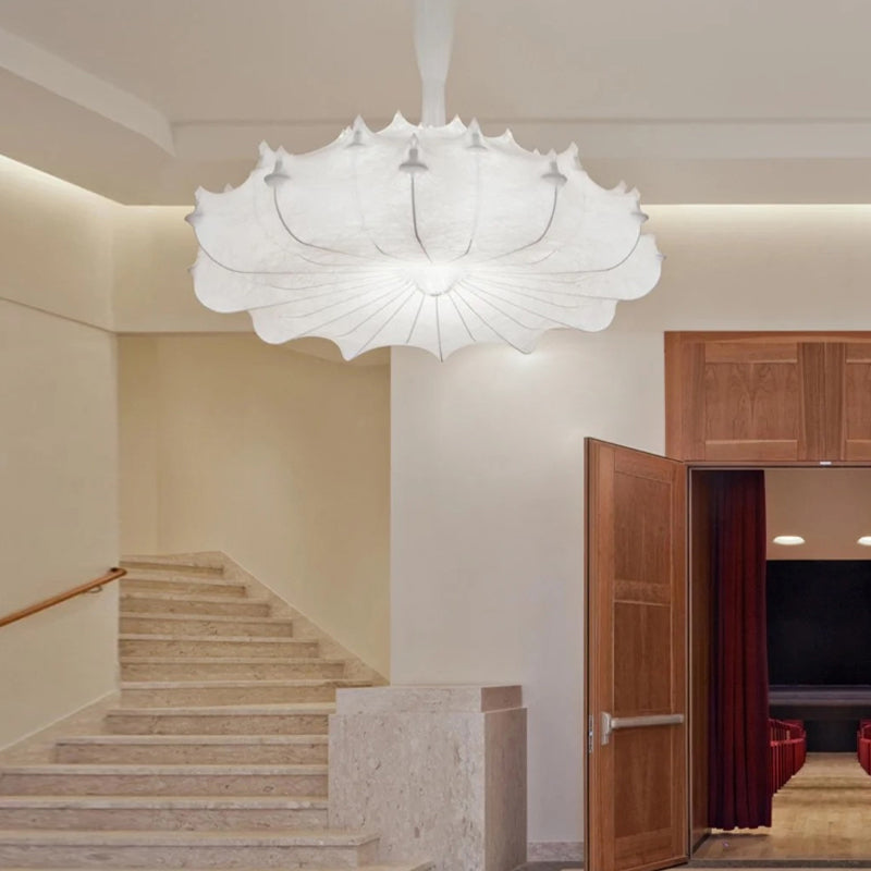 Schattierte Wohnzimmer Decken Deckenpendelleuchte Leichtmodell Designer Anhängerleuchte in Weiß