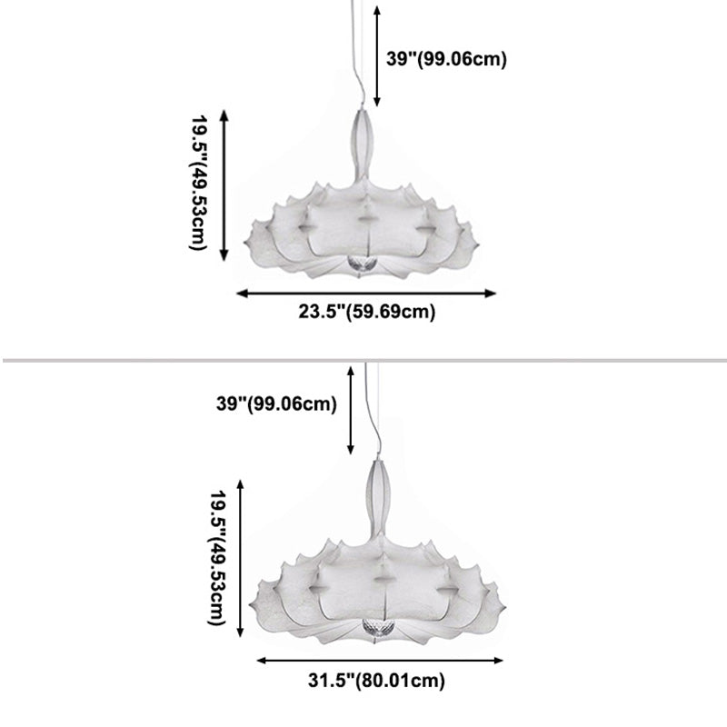 Schattierte Wohnzimmer Decken Deckenpendelleuchte Leichtmodell Designer Anhängerleuchte in Weiß