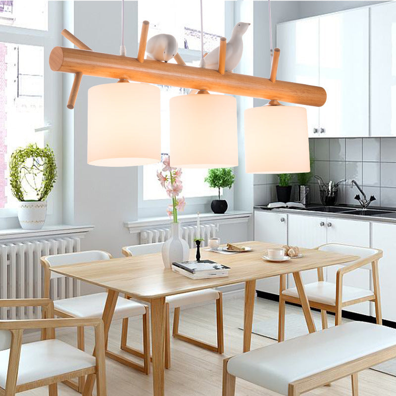 Lampadario moderno lampadario lineare in vetro a 3 luci luci per sala da pranzo
