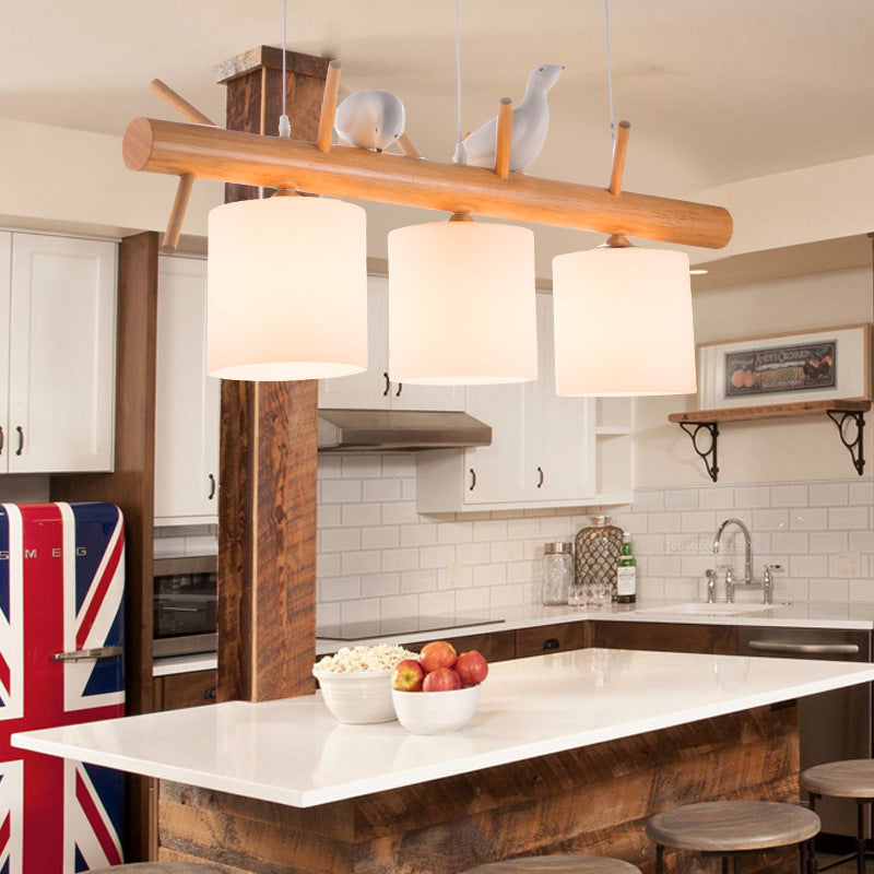 Lampadario moderno lampadario lineare in vetro a 3 luci luci per sala da pranzo