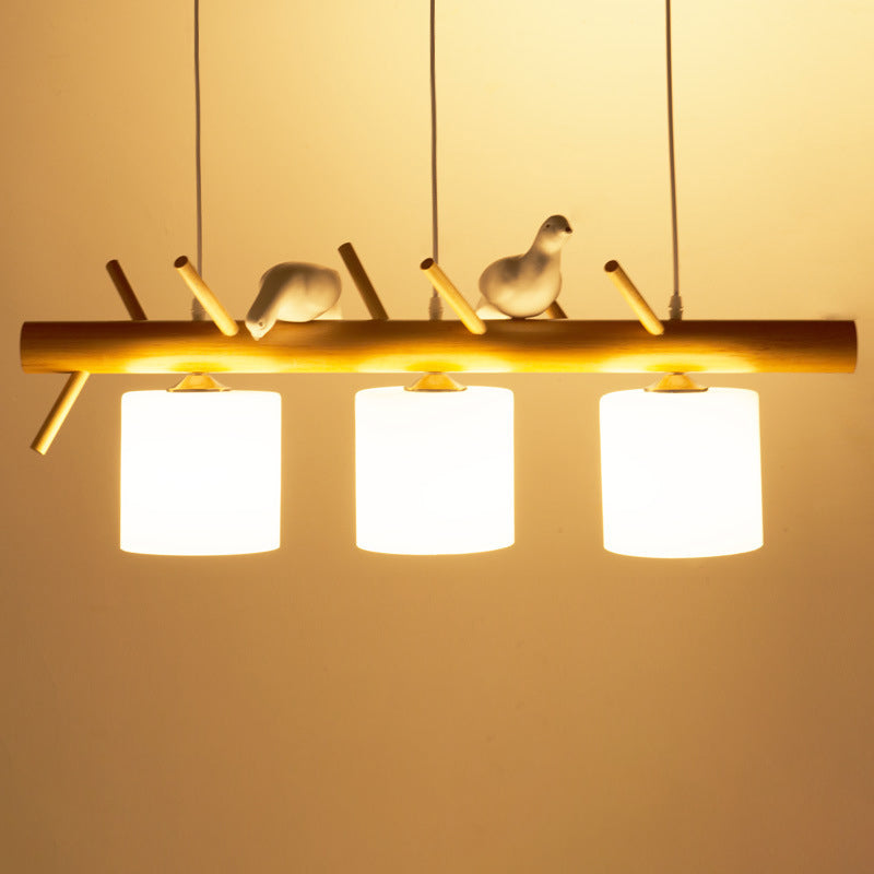 Lampadario moderno lampadario lineare in vetro a 3 luci luci per sala da pranzo