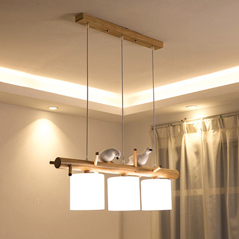 Lampadario moderno lampadario lineare in vetro a 3 luci luci per sala da pranzo