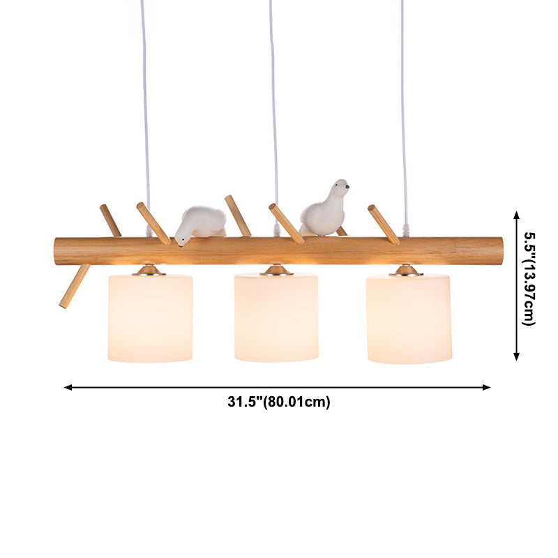 Lampadario moderno lampadario lineare in vetro a 3 luci luci per sala da pranzo