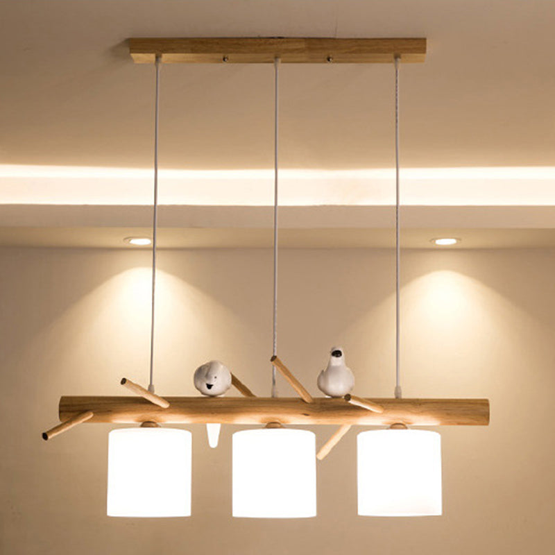 Lampadario moderno lampadario lineare in vetro a 3 luci luci per sala da pranzo