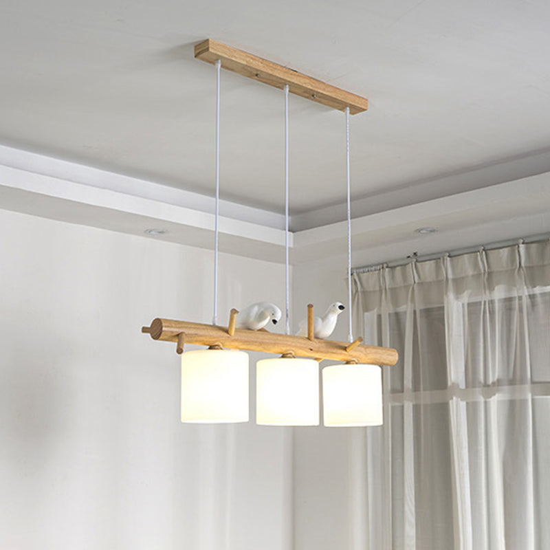 Lampadario moderno lampadario lineare in vetro a 3 luci luci per sala da pranzo