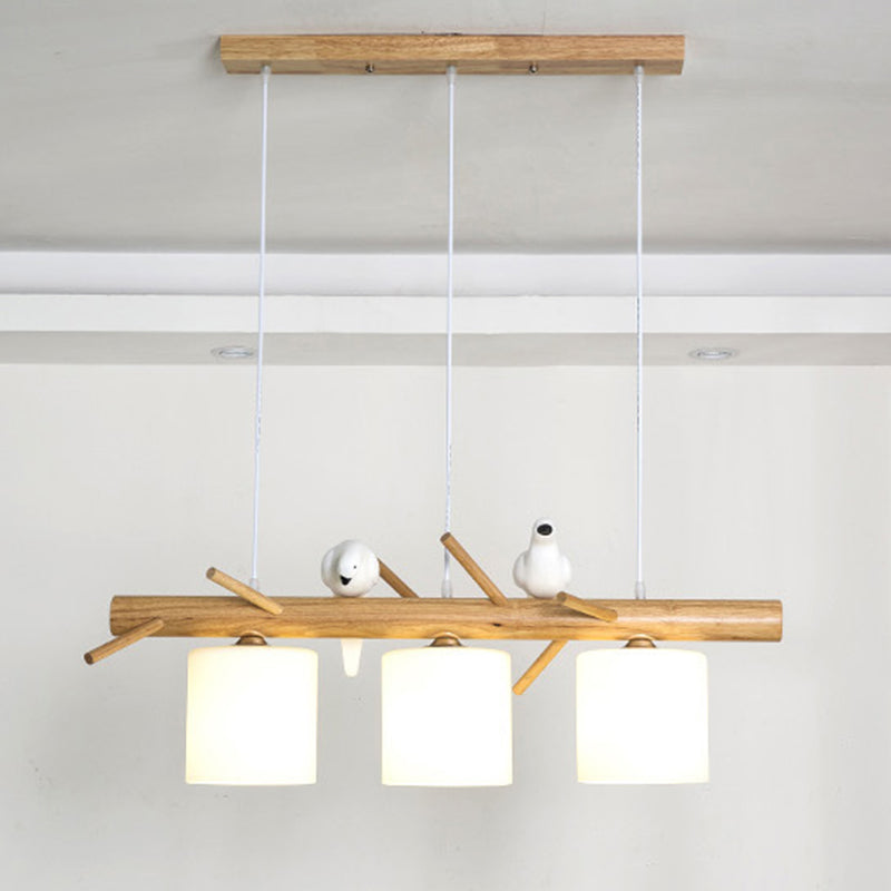 Lampadario moderno lampadario lineare in vetro a 3 luci luci per sala da pranzo