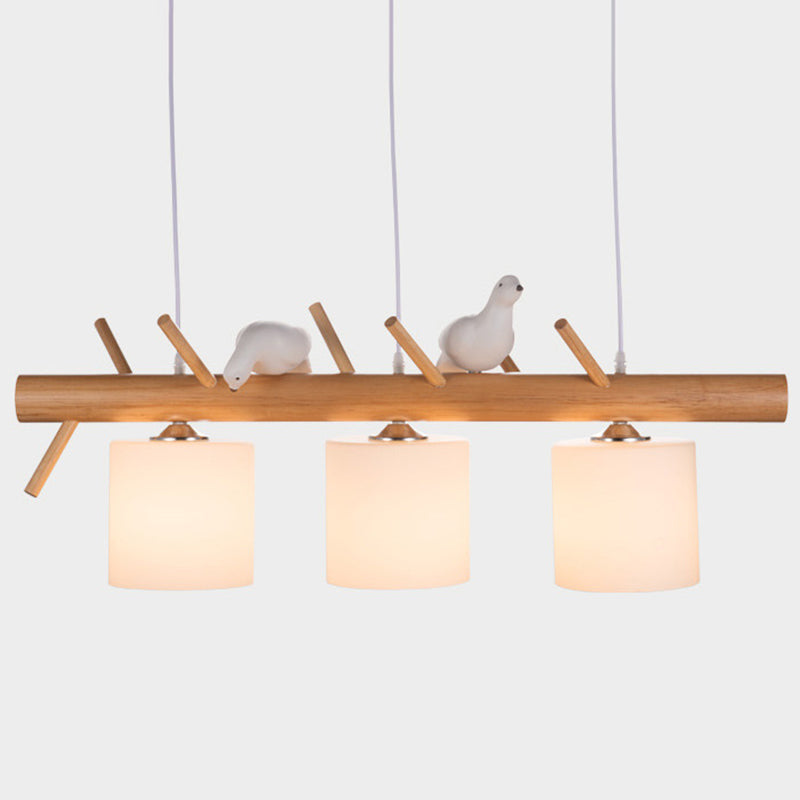 Lampadario moderno lampadario lineare in vetro a 3 luci luci per sala da pranzo