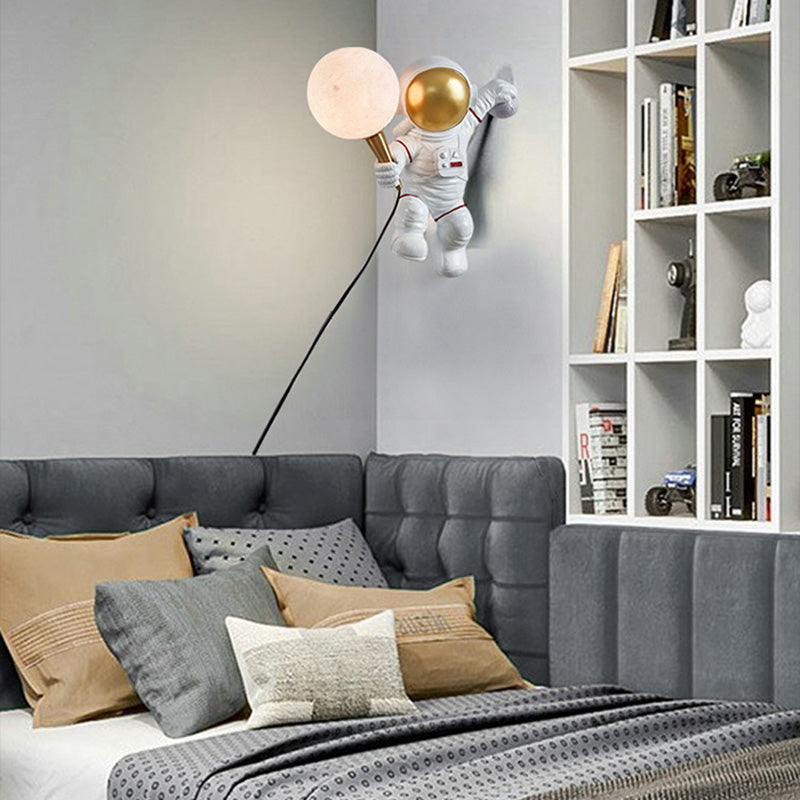 Astronauti SCONCE MOLTO MODERNO MODERNO UNA BONUA FLUSA SCONCO PER MAURNA PER CAMERA COMPLETA