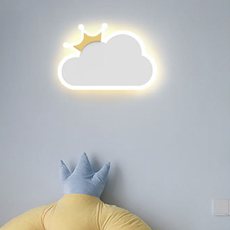 Colorful en fer Murce Cloud Forme LED Mur Mur Mur