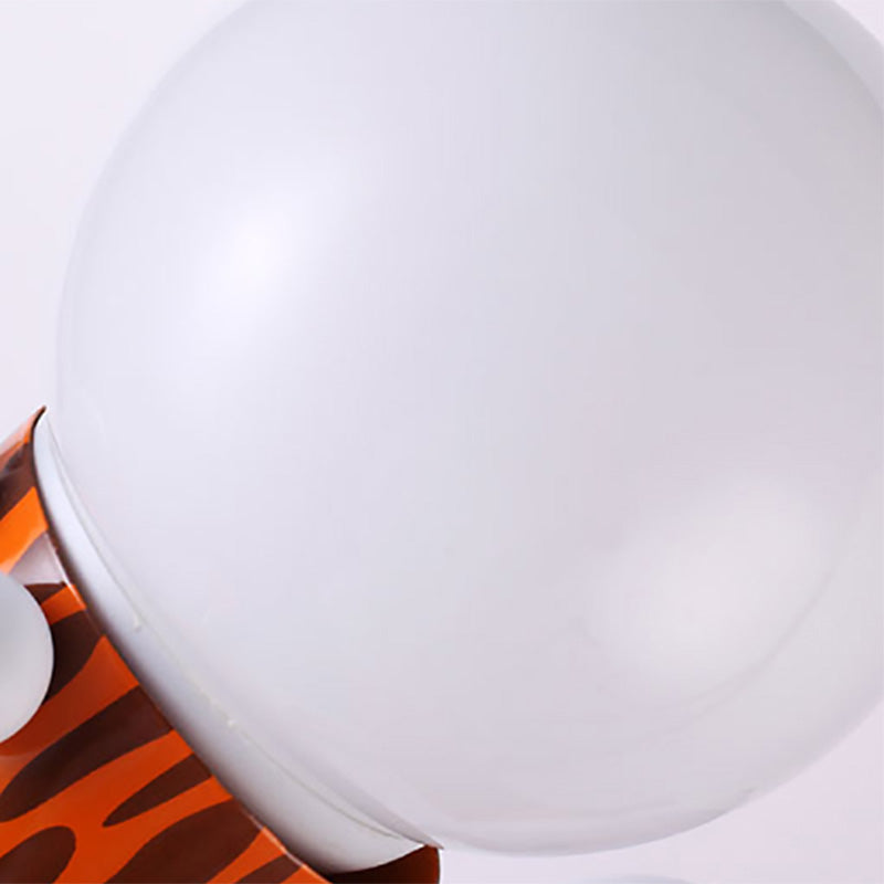 Lámpara de pared de bombilla de plumas de plancha de hierro animal para espacio para niños