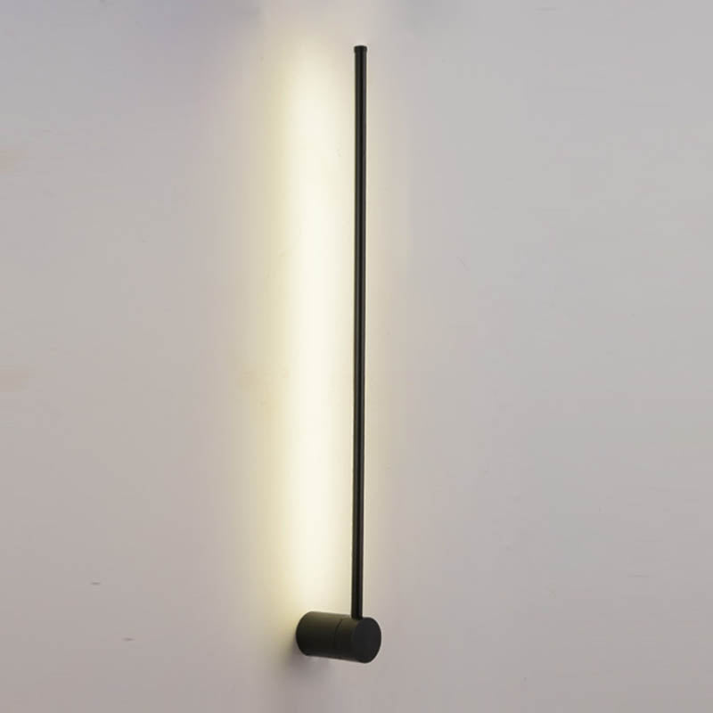 Schwarze lineare Wandlampe Aluminium Einfaches Design einfach